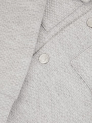Gris mezcla - Reiss Carmello Textured Cotton Blend Jacket - Imagen 4 de 4