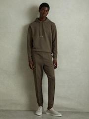 Reiss Sage Green Premier Drawstring Jersey Joggers - Image 5 of 6