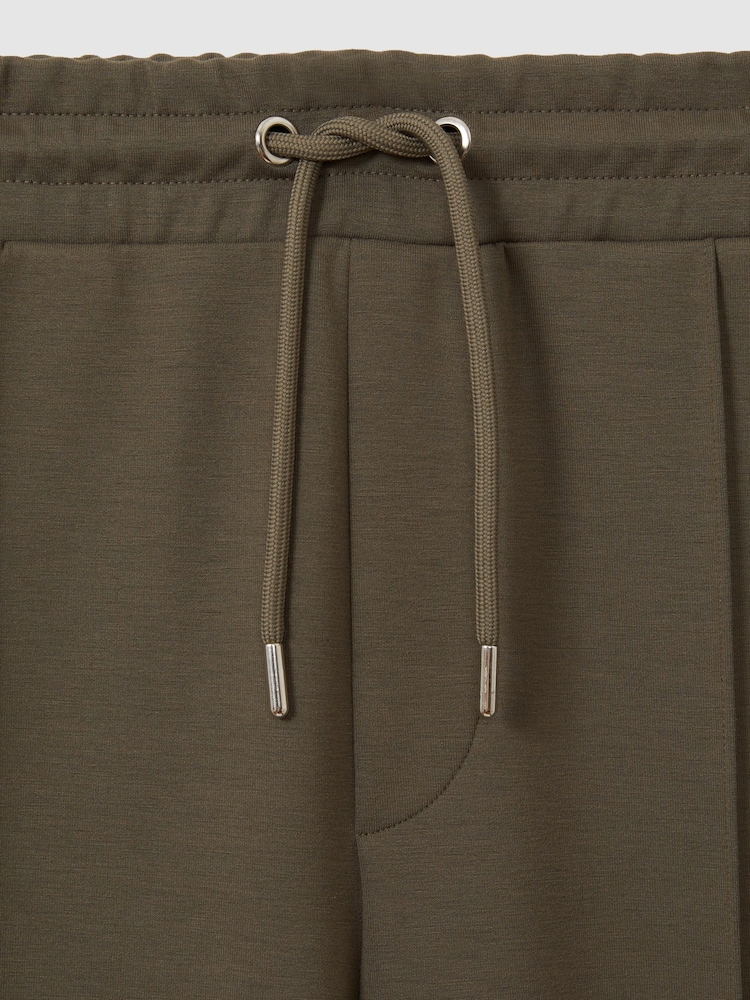 Reiss Sage Green Premier Drawstring Jersey Joggers - Image 6 of 6