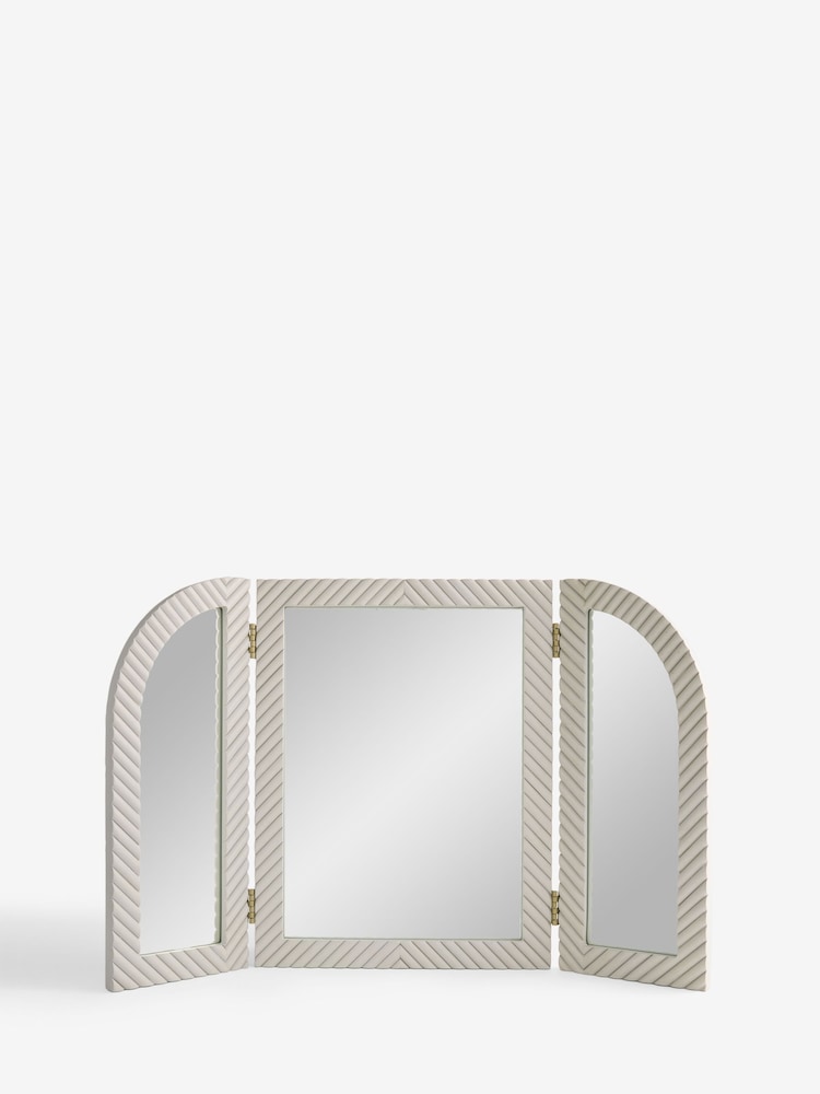 Light Grey Valencia Solid Mango Mirror Dressing Table - Image 3 of 3 Light Grey Valencia Solid Mango Mirror Dressing Table - Image 3 of 3