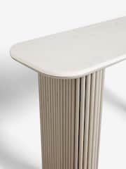 Light Grey Valencia Console Solid Mango Wood Dressing Table - Image 4 of 8