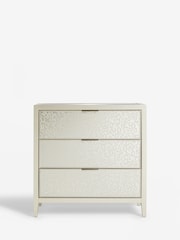 Silver Cora Leopard Print Glass 3 Drawer Chest of Drawers - Image 5 of 9