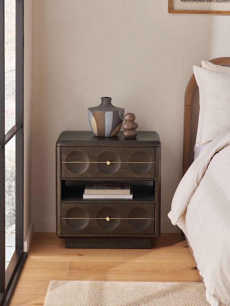 Dark Brown Eden Solid Mango Wood Side Table - Image 1 of 8