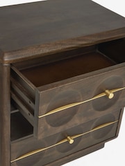 Dark Brown Eden Solid Mango Wood Side Table - Image 6 of 8