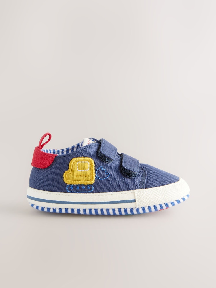 Navy Cars Baby Two Strap Trainers (0-24mths) - Image 2 of 5