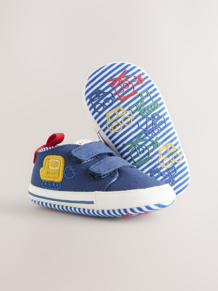 Navy Cars Baby Two Strap Trainers (0-24mths) - Image 3 of 5