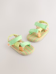 Green/Yellow Stripe Baby Trekker Sandals (0-24mths) - Image 1 of 5