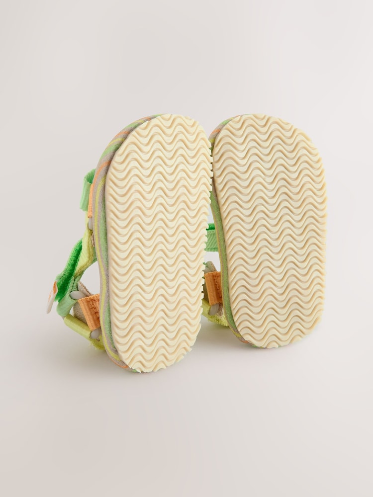Green/Yellow Stripe Baby Trekker Sandals (0-24mths) - Image 4 of 5