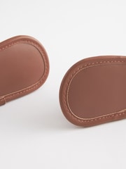 Tan Brown Leather Touch Fastening Baby Sandals (0-24mths) - Image 4 of 4