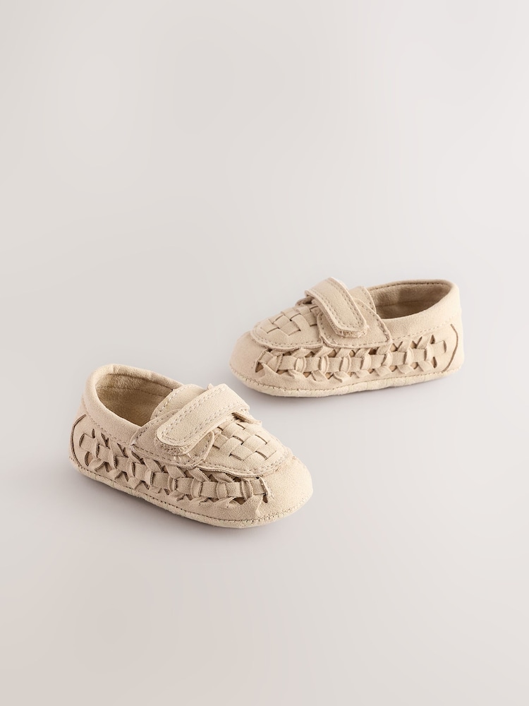 Neutral Woven Loafer Baby Shoes (0-24mths) - Image 1 of 6