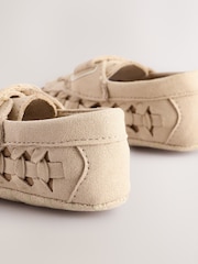 Neutral Woven Loafer Baby Shoes (0-24mths) - Image 4 of 6