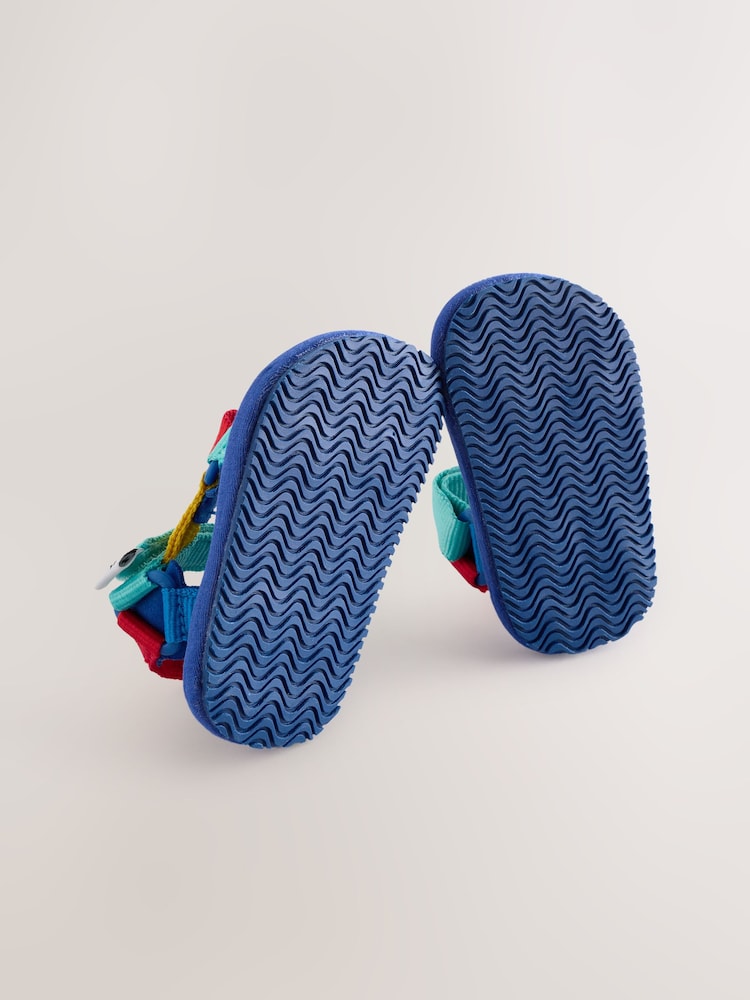Blue Multi Bright Baby Trekker Sandals (0-24mths) - Image 4 of 6