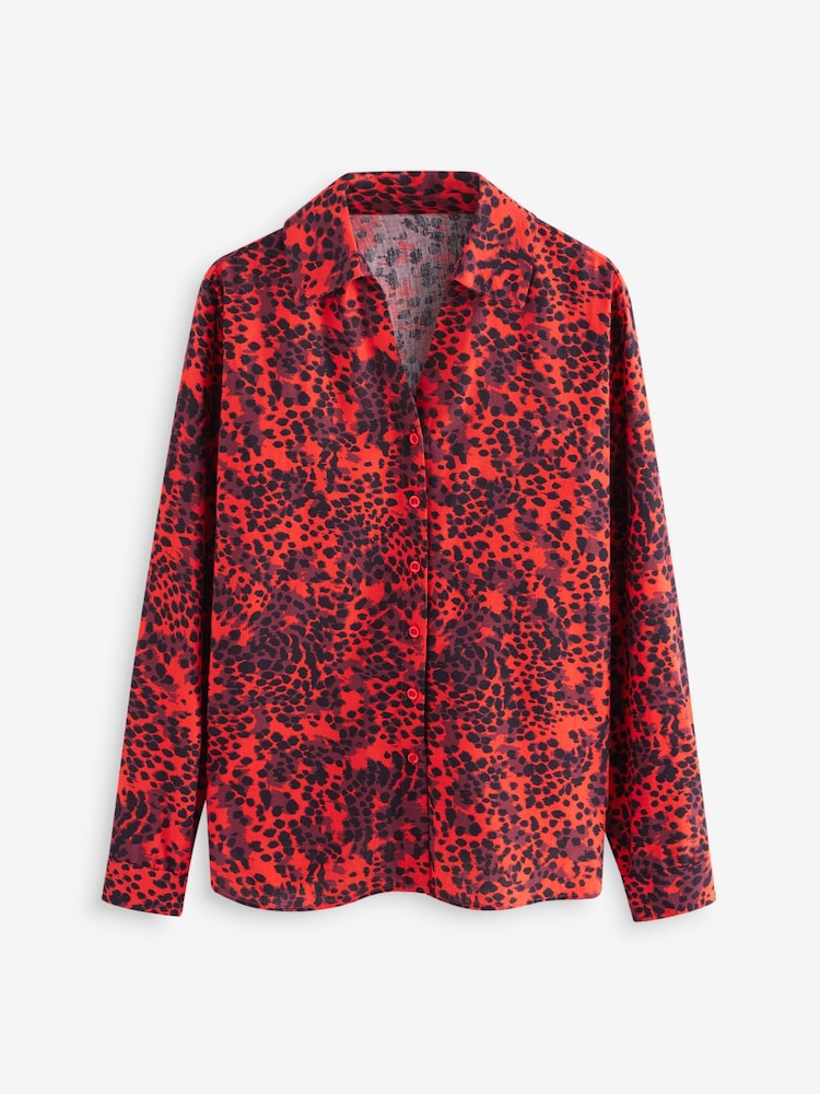 Animal rouge - Chemise de plage en coton et lin mélangés - Image 2 of 4