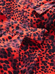 Animal rouge - Short de plage à enfiler en mélange de coton - Image 6 de 7