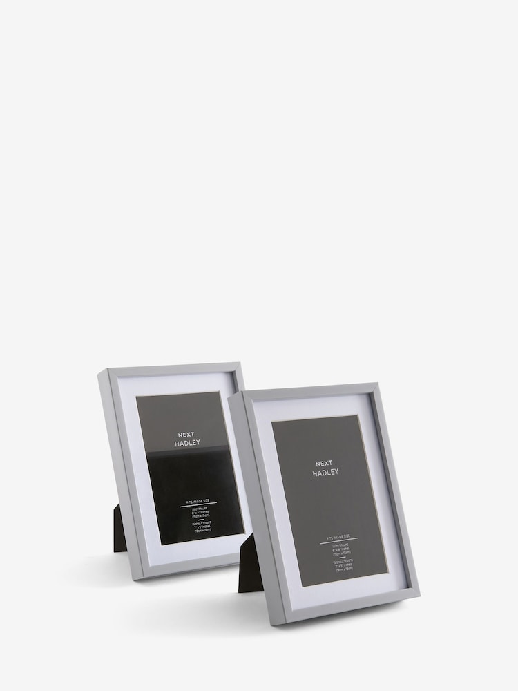 Set of 2 Grey Hadley Photo Frames - Image 4 of 8