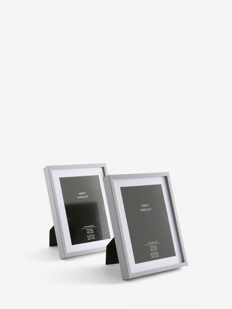 Set of 2 Grey Hadley Photo Frames - Image 6 of 8