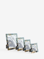 Blue Navy Marble Glass Photo Frame - Image 4 of 5