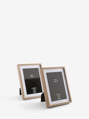 Set of 2 Oak Hadley Wood Effect Photo Frames - Image 5 of 8