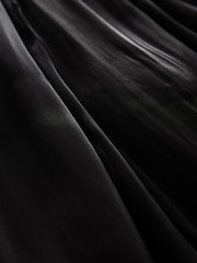 Black Metallic Satin Wide Trousers - Image 7 of 7