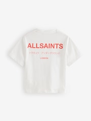smALLSAINTS White/Red Oversized Underground Crew 100% Cotton T-Shirt - Image 5 of 7