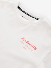 smALLSAINTS White/Red Oversized Underground Crew 100% Cotton T-Shirt - Image 6 of 7