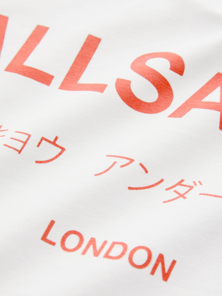 smALLSAINTS White/Red Oversized Underground Crew 100% Cotton T-Shirt - Image 7 of 7