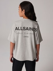 smALLSAINTS Grey Oversized Underground Crew 100% Cotton T-Shirt - Image 2 of 7