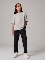 smALLSAINTS Grey Oversized Underground Crew 100% Cotton T-Shirt - Image 3 of 7