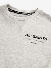 smALLSAINTS Grey Oversized Underground Crew 100% Cotton T-Shirt - Image 6 of 7