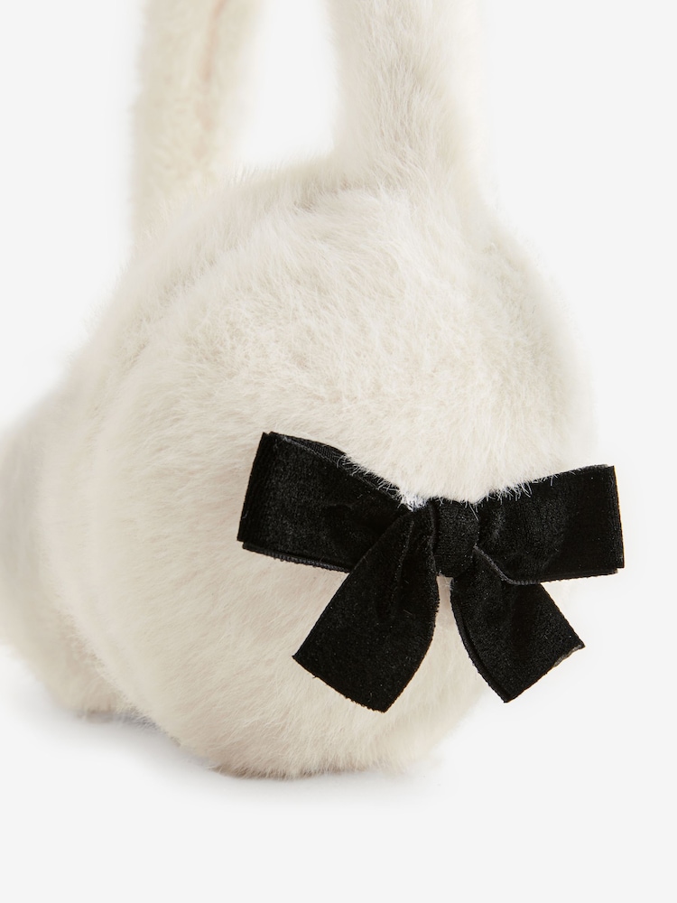 Cream Bow Earmuffs - Image 2 of 3