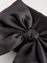 Black Statement Satin Bow Bag - Image 3 of 4