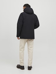 JACK & JONES Black Hooded Parka Jacket - Image 2 of 5