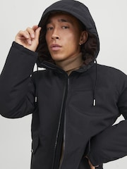 JACK & JONES Black Hooded Parka Jacket - Image 3 of 5