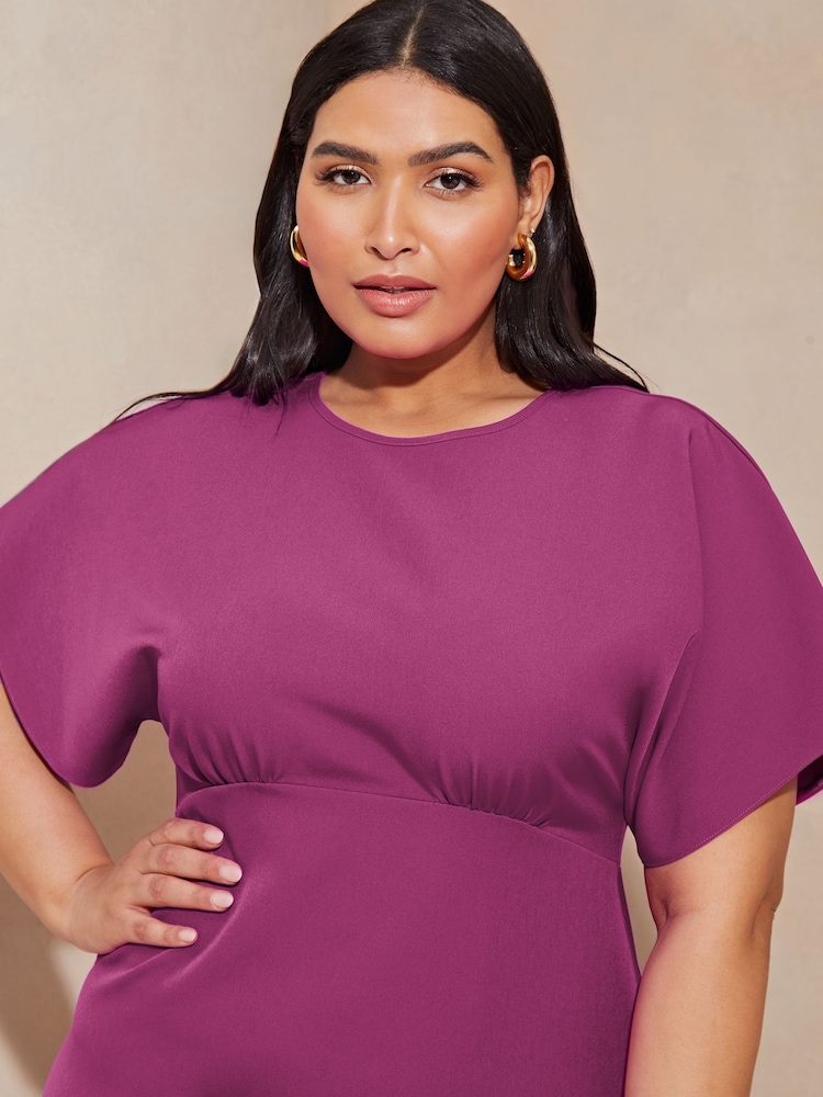 Vestido midi con detalle debajo del pecho y mangas con vuelo de Lipsy - Imagen 2 de 4