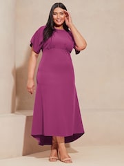 Vestido midi con detalle debajo del pecho y mangas con vuelo de Lipsy - Imagen 3 de 4