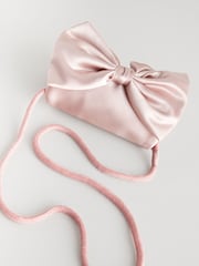 Light Pink Statement Satin Bow Bag - Image 4 of 4