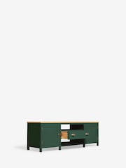 Green Claude Oak Veneer Up to 65 Inch TV Unit - Image 10 of 11