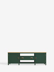 Green Claude Oak Veneer Up to 65 Inch TV Unit - Image 7 of 11