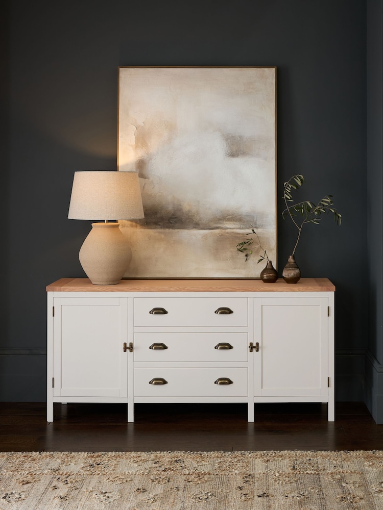 Cream Claude Oak Veneer Large Sideboard - Image 1 of 11