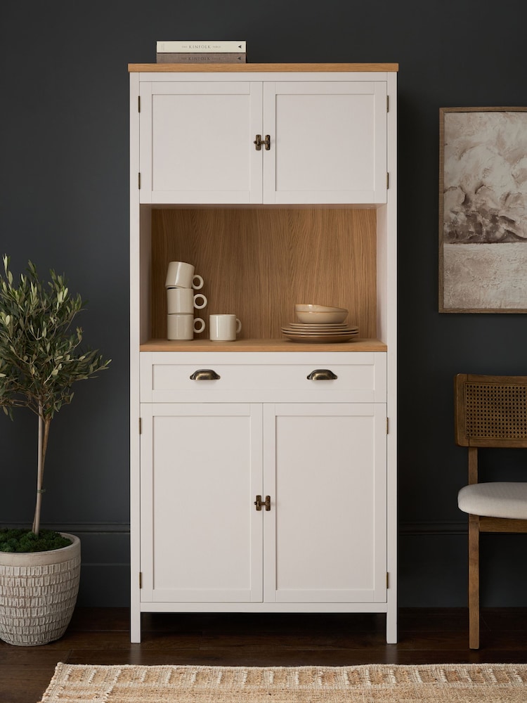 Cream Claude Oak Veneer Tall Sideboard - Image 1 of 10
