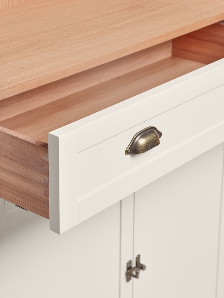 Cream Claude Oak Veneer Tall Sideboard - Image 10 of 10