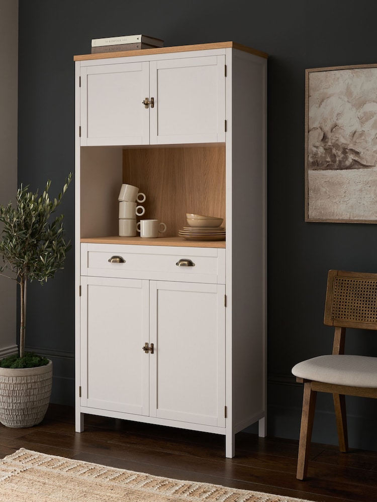 Cream Claude Oak Veneer Tall Sideboard - Image 2 of 10