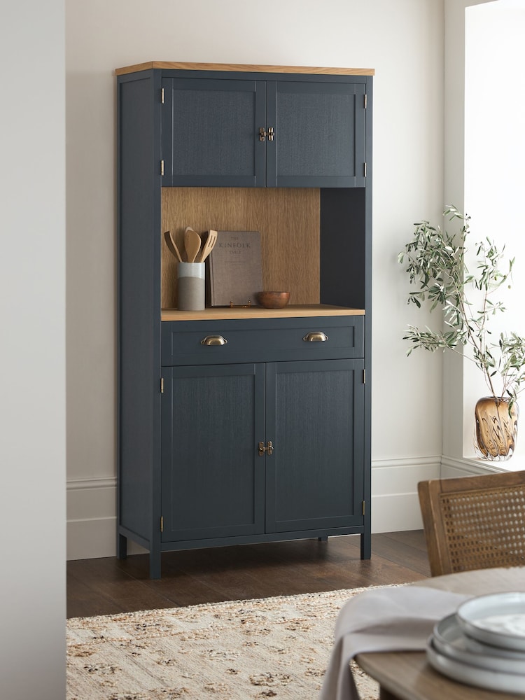 Navy Claude Oak Veneer Tall Sideboard - Image 2 of 10