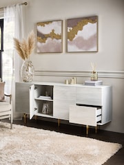 Light Evie Oak Effect Extra Large Sideboard - Image 3 of 10