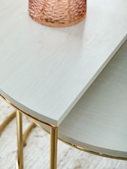 Light Evie Oak Effect Nest of 2, Round Coffee Table - Image 2 of 6