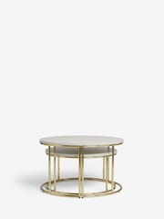 Light Evie Oak Effect Nest of 2, Round Coffee Table - Image 3 of 6