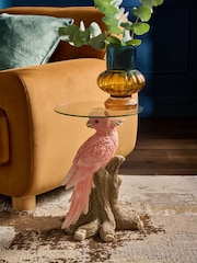 Orange Parrot Resin Shaped Side Table - Image 1 of 6