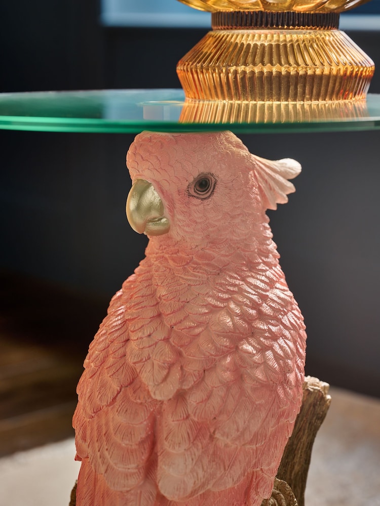 Orange Parrot Resin Shaped Side Table - Image 2 of 6
