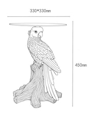 Orange Parrot Resin Shaped Side Table - Image 7 of 7