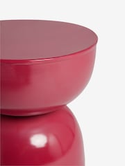 Red Loxley Metal Drum Side Table - Image 4 of 4